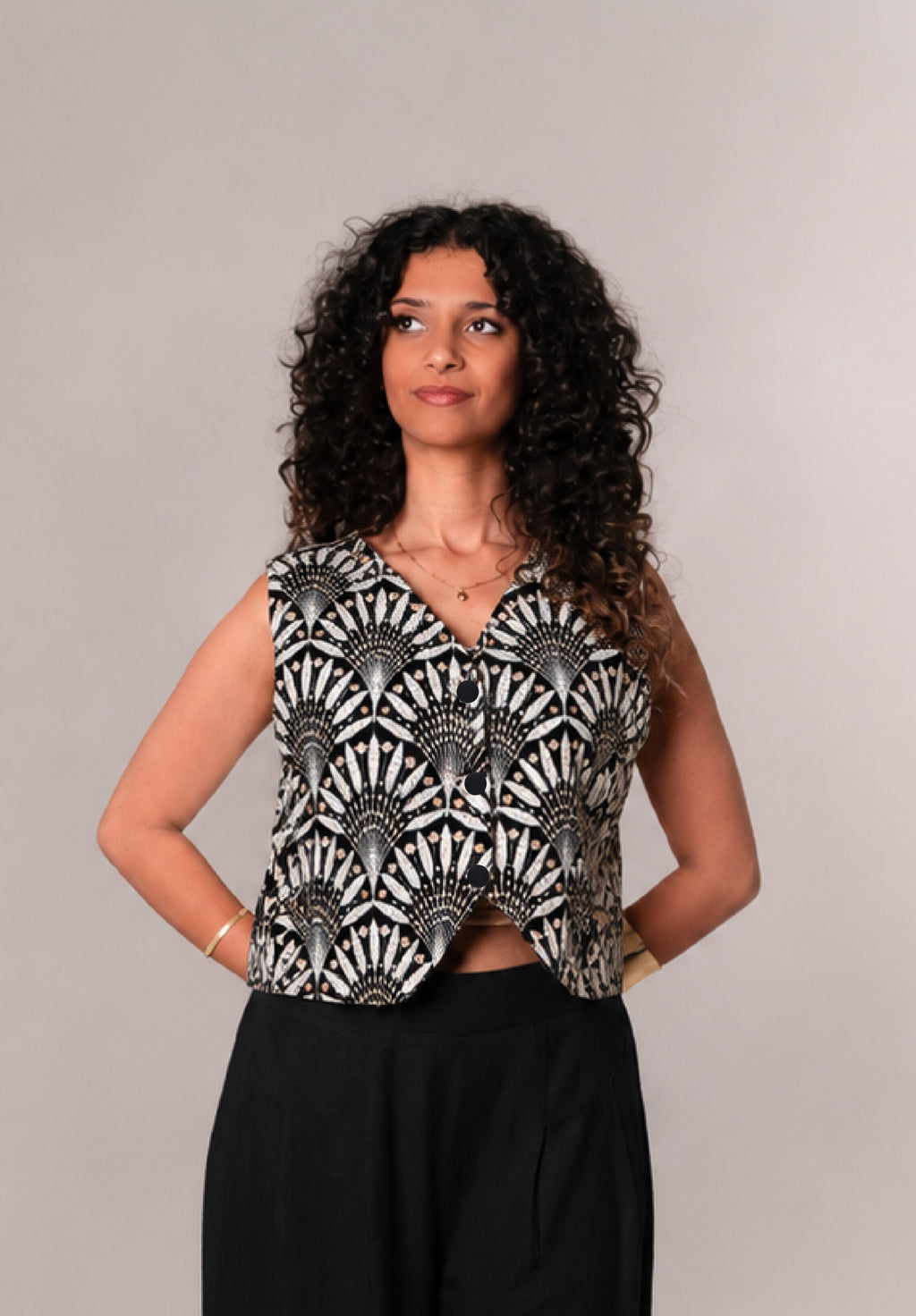 Embroidered  vest