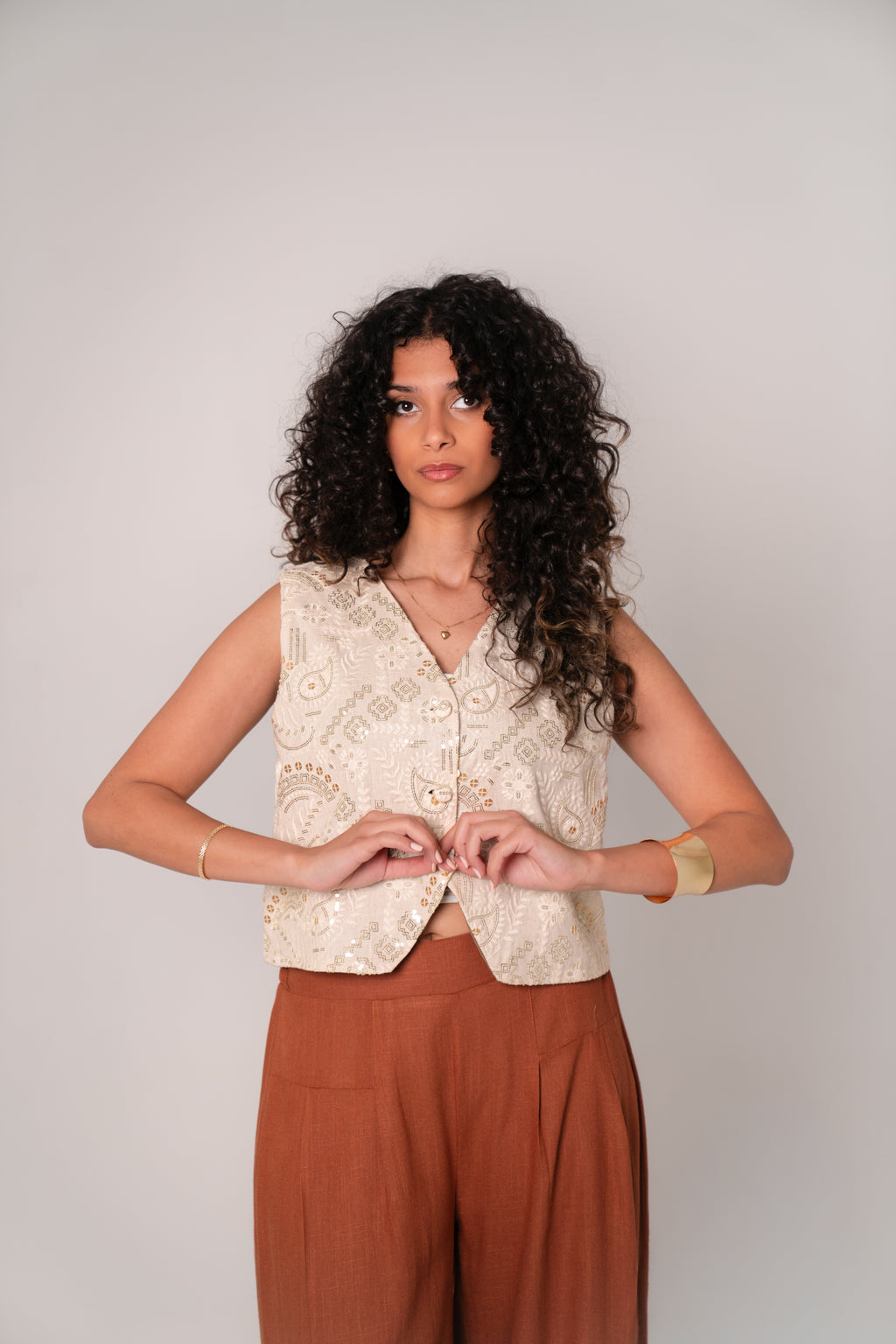 Embroidered  vest