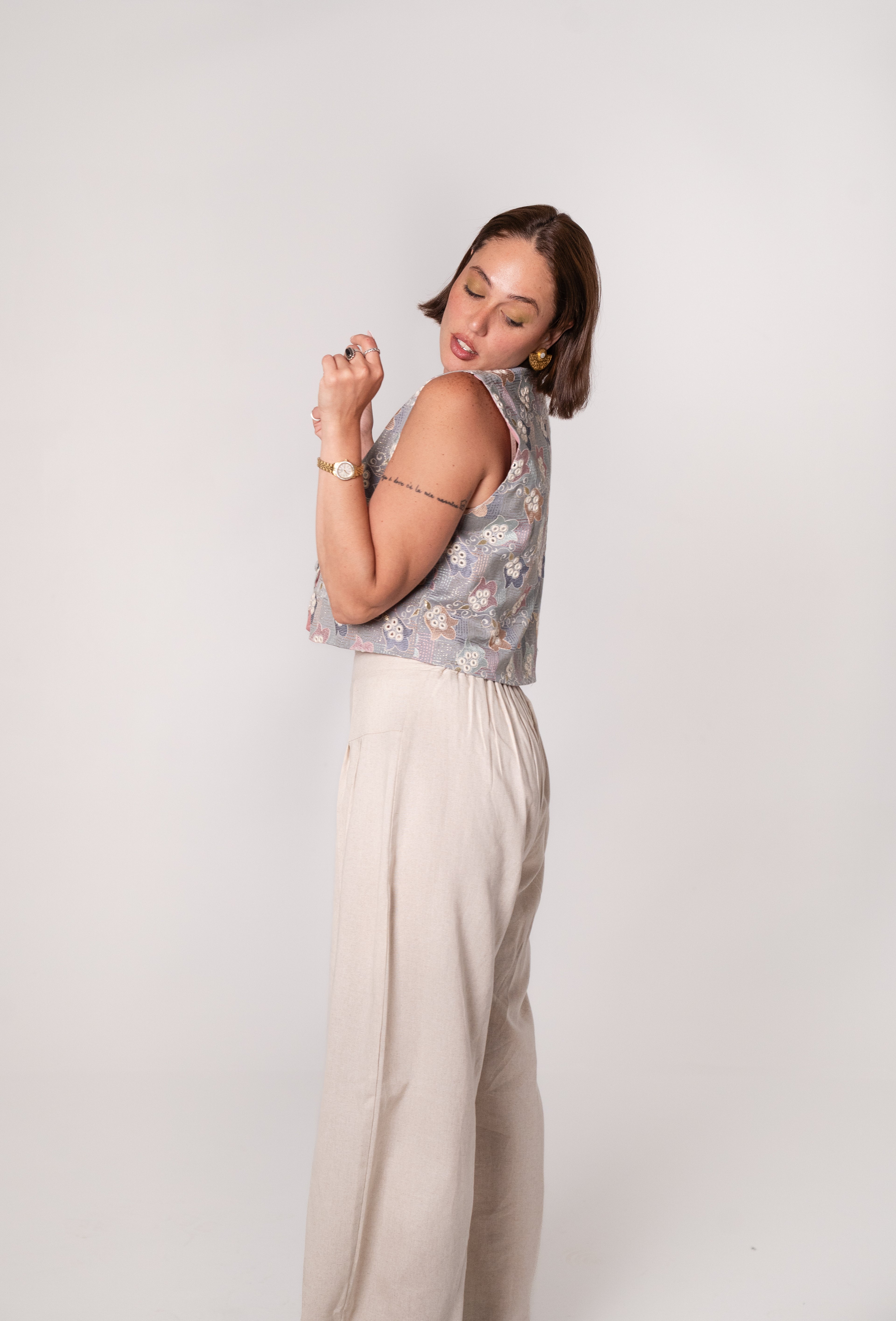 Embroidered  vest