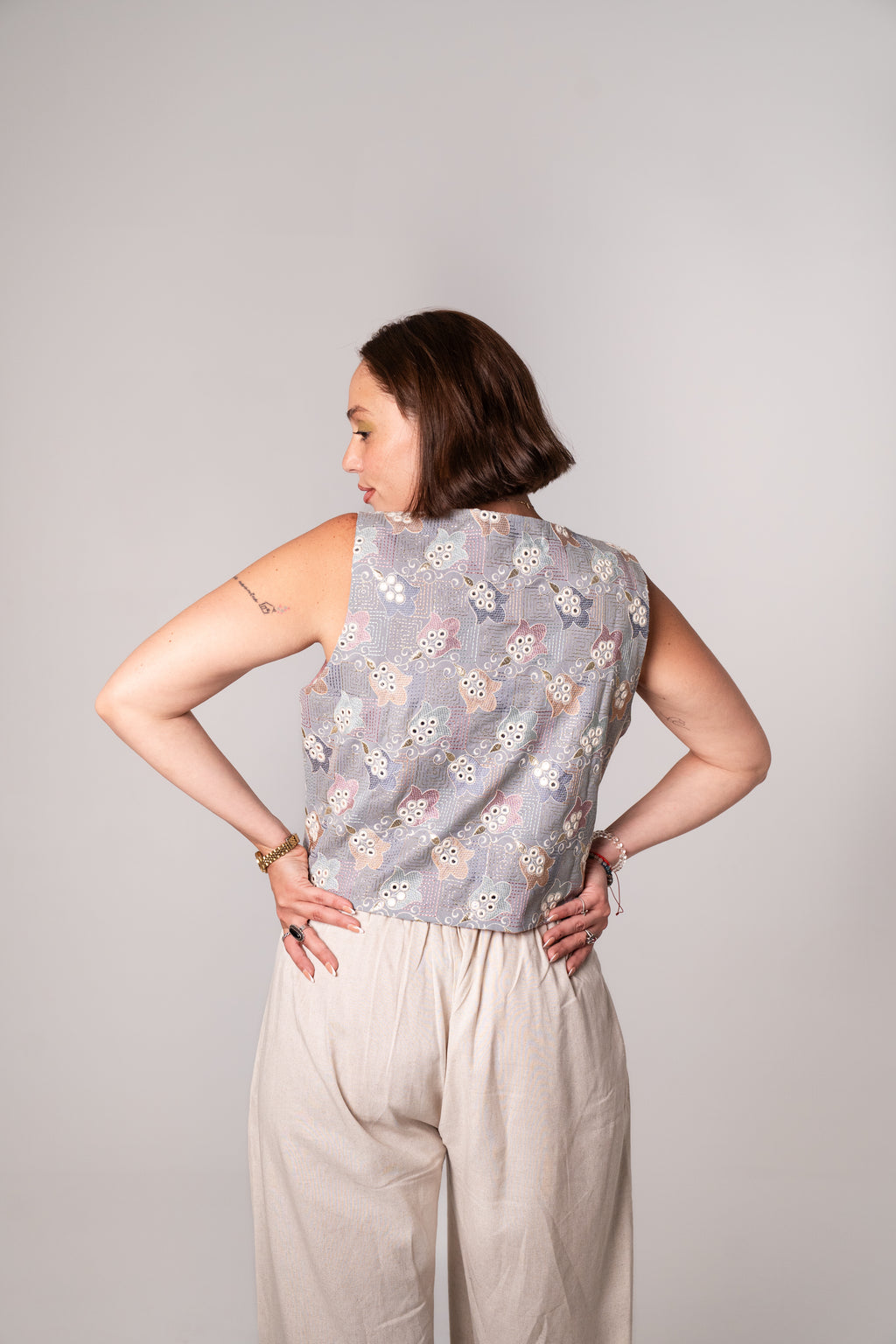 Embroidered  vest