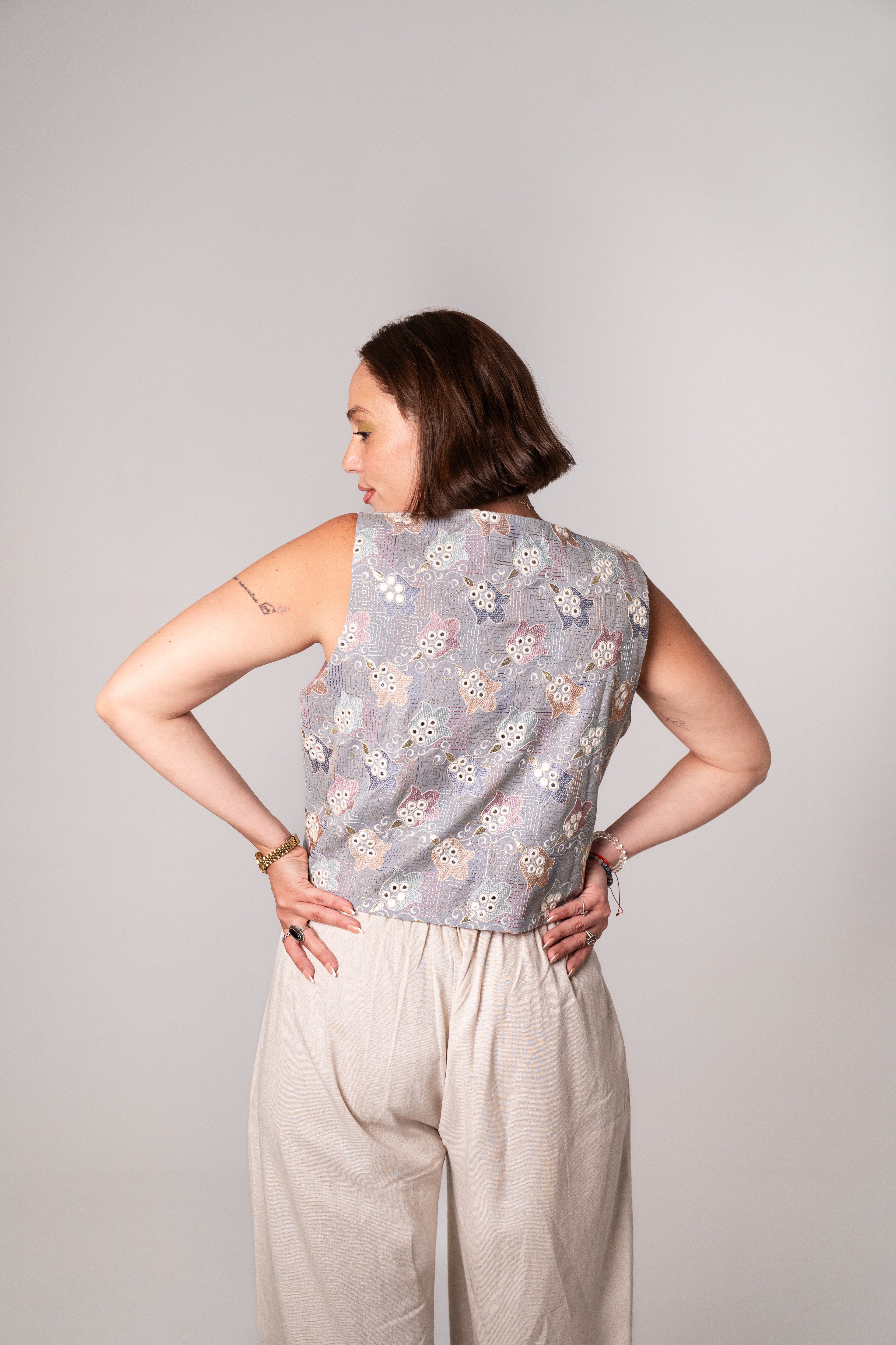 Embroidered  vest